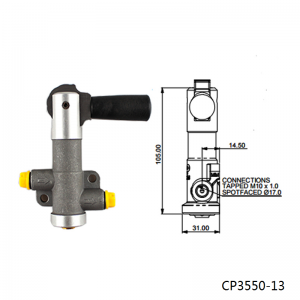 TANSKY Single Bore CP3550-13 Lever type brake proportioning valve with 7 settings With Ap Logo CP3550-13