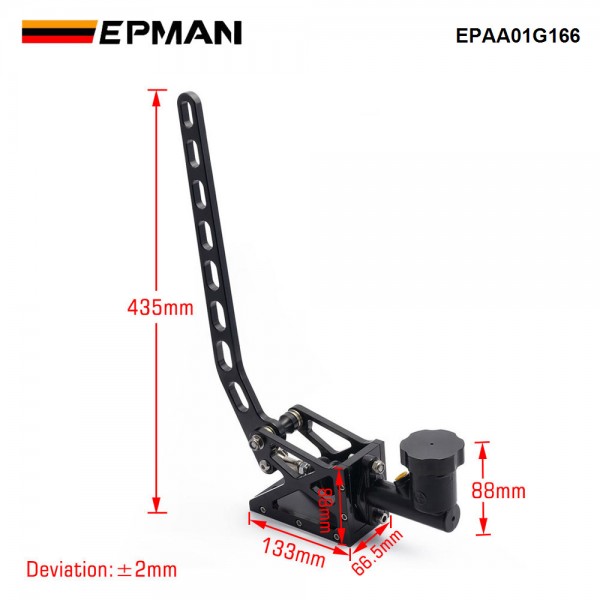 EPMAN Aluminum Racing Vertical Handbrake Oil Hydraulic Drift Reverse Mount E-Brake Universal EPAA01G166