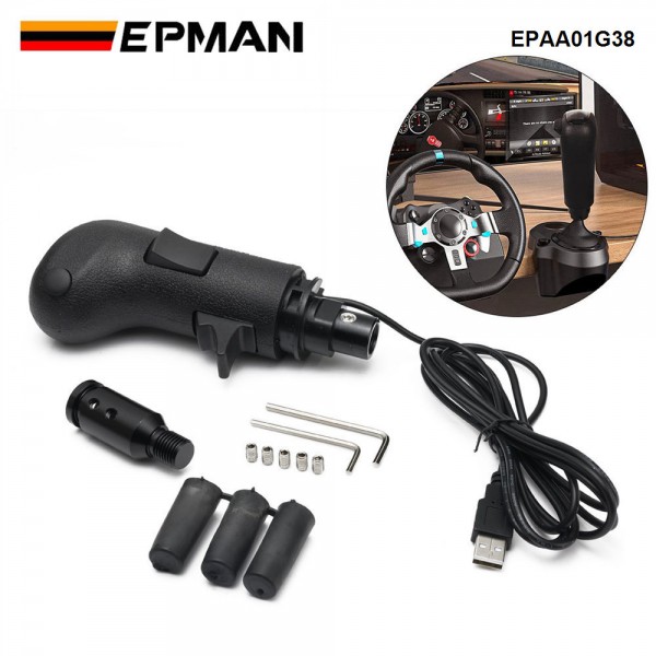 EPMAN USB High Low Gear Simulator Shifter Knob for Logitech G923 G29 G27 G25 TH8A for ETS2&ATS Euro Truck EPAA01G38