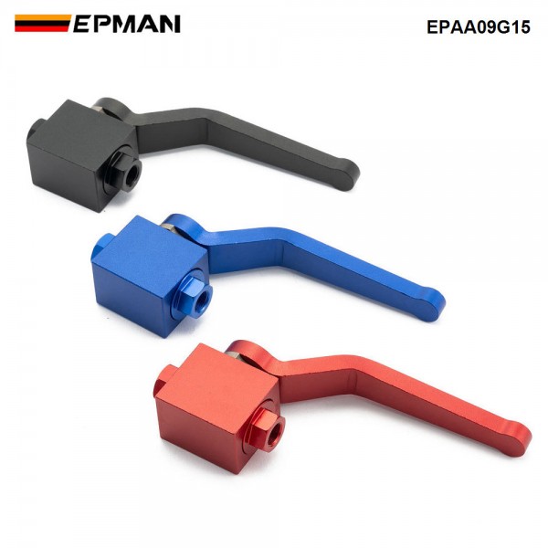 EPMAN 1/8" NPT CNC Aluminium Brake Line Lock Shut Off Valve Fuel Flow Control Cut Off Valve Fitting EPAA09G15