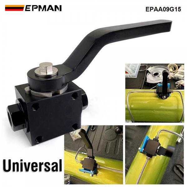 EPMAN 1/8" NPT CNC Aluminium Brake Line Lock Shut Off Valve Fuel Flow Control Cut Off Valve Fitting EPAA09G15 EPMAN 1/8" NPT CNC Aluminium Brake Line Lock Shut Off Valve Fuel Flow Control Cut Off Valve Fitting EPAA09G15