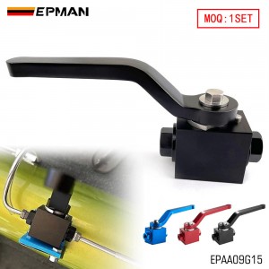 EPMAN 1/8" NPT CNC Aluminium Brake Line Lock Shut Off Valve Fuel Flow Control Cut Off Valve Fitting EPAA09G15