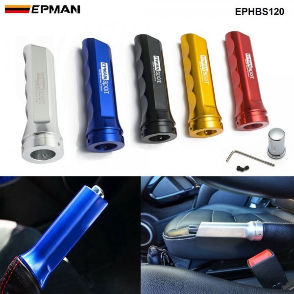 EPMAN Universal Auto Car Aluminum Hand Brake Sleeve Handbrake Handle Hand Protector Cover EPHBS120