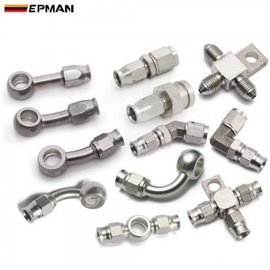 EPMAN 1PC AN3 Motorcycle Motor Bike Hydraulic Brake Oil Hose Line Banjo Fitting Stainless Steel For Car Auto Motorcycle