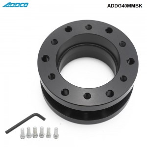 ADDCO Aluminum Alloy 40mm Height Car Steering Wheel Hub Extension Adapter Spacer ADDG40MMBK