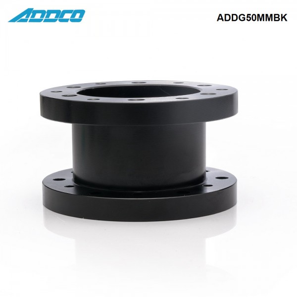 ADDCO Aluminum Alloy 50mm Height Car Steering Wheel Hub Extension Adapter Spacer ADDG50MMBK