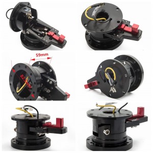  Quick Tilt Steering Wheel System Hub/ Quick Release - BLACK STEERING WHEEL BLACK QUICK RELEASE TILT SYSTEM JDM RACE/RACING EP-CA15003
