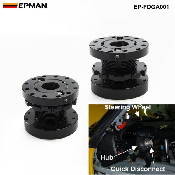 EPMAN Universal Steering Wheel Alloy Spacer Adjustable 40mm To 70mm EP-FDGA001