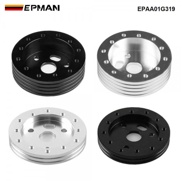 EPMAN 1 Inch / 0.5 Inch Extension for 6 Hole Steering Wheels to 3 Hole Hub Adapter Boss Kit Spacer EPAA01G319