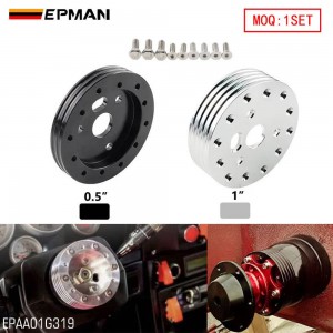 EPMAN 1 Inch / 0.5 Inch Extension for 6 Hole Steering Wheels to 3 Hole Hub Adapter Boss Kit Spacer EPAA01G319