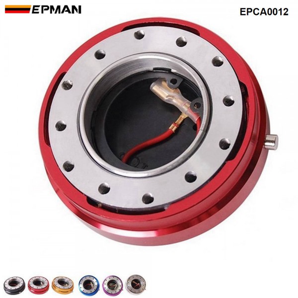 EPMAN Thin Version Steering Wheel Quick Release Universal Car Steering Wheel Quick Release Hub Racing Adapter Snap Off Boss Kit EPCA0012