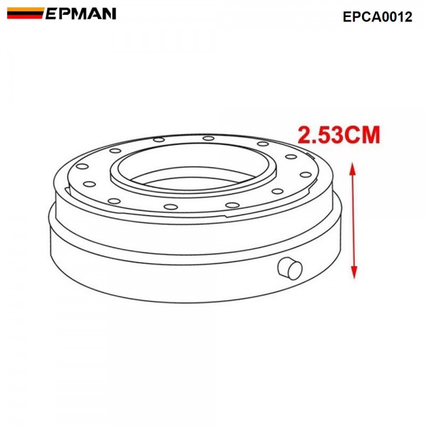 EPMAN Thin Version Steering Wheel Quick Release Universal Car Steering Wheel Quick Release Hub Racing Adapter Snap Off Boss Kit EPCA0012