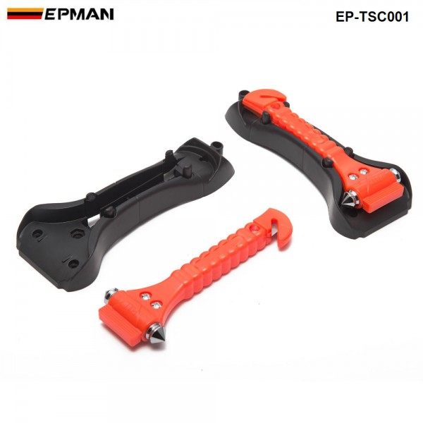 EPMAN 1pair Auto Emergency Life-Saving Hammer Car Window Glass Seat Safety Belt Tool  EP-TSC001