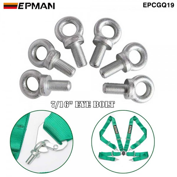 EPMAN Racing Seat Belts Harness Eye Bolt Size: 7/16 Banjo Fitting For Takata Sablet Sparco ect. Harness EPCGQ19