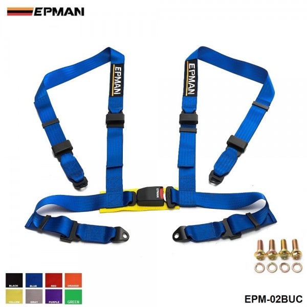  EPMAN -2"Racing Seat Belt Buckle 4Pt 4 Point Nylon Strap Safety Harness Universal EPM-02BUC 