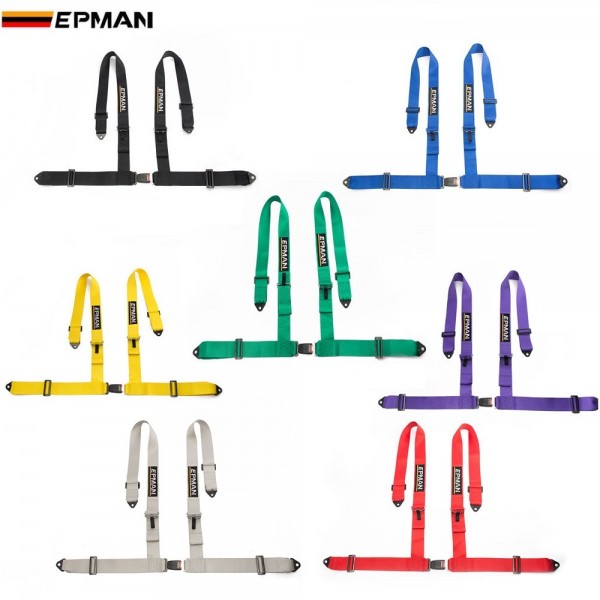 EPMAN -Racing Style Competition 4 Point Snap-In 3" Seat Belt safety belt Harness EPM-04BUC