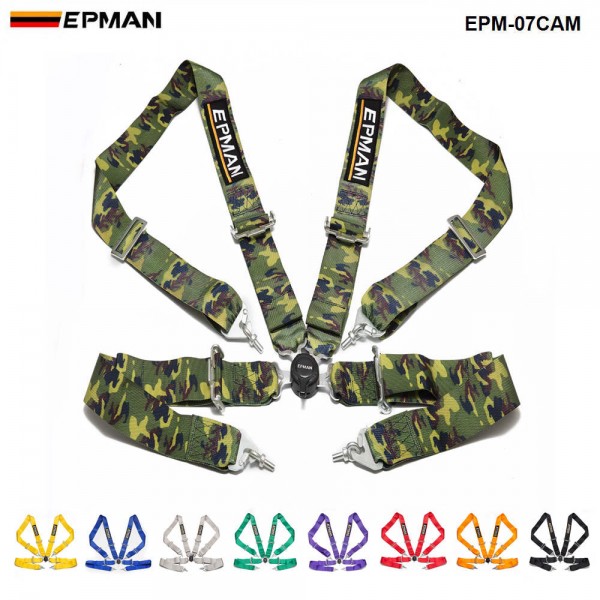 EPMAN  Universal 4-Point 3"Nylon Strap Harness Safety Camlock Racing Seat Belt EPM-07CAM