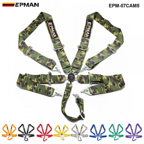 EPMAN  Universal 5 Point 3" Camblock Quick Release Racing Seat Belt Harness EPM-07CAM5