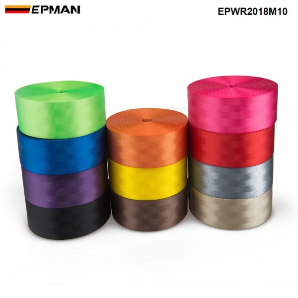  EPMAN Universal L:10M Seat Belt Clip Car Safety Seatbelts Clips Fasteners Buckle Stop Buttons EPWR2018M10 