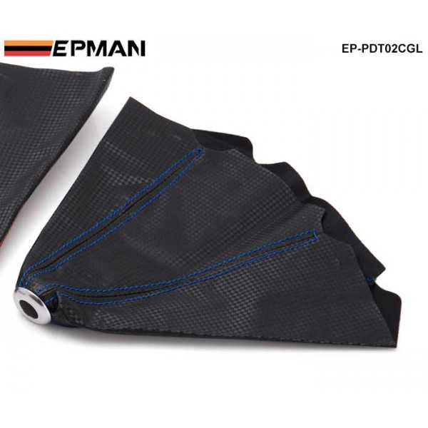 TANSKY Carbon Fiber Look Black Shift Boot For Shift Gear Cover Shifter Stitch Red Blue Yellow EP-PDT02CGL