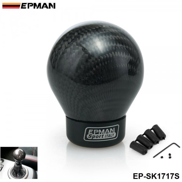 EPMAN- Real Carbon Fiber Aluminum Gear Snob Manual Transmission Aluminum Gear Shift Knob For Honda VW BMW EP-SK1717S EPMAN- Real Carbon Fiber Aluminum Gear Snob Manual Transmission Aluminum Gear Shift Knob For Honda VW BMW EP-SK1717S