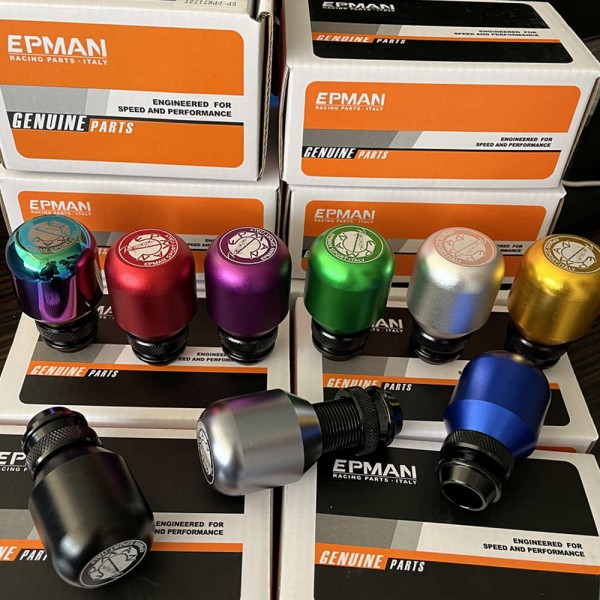 EPMAN Universal Aluminum Height Adjustable Manual Car Gear Stick Shift Knob Adjustable Lever Shifter EPSK003