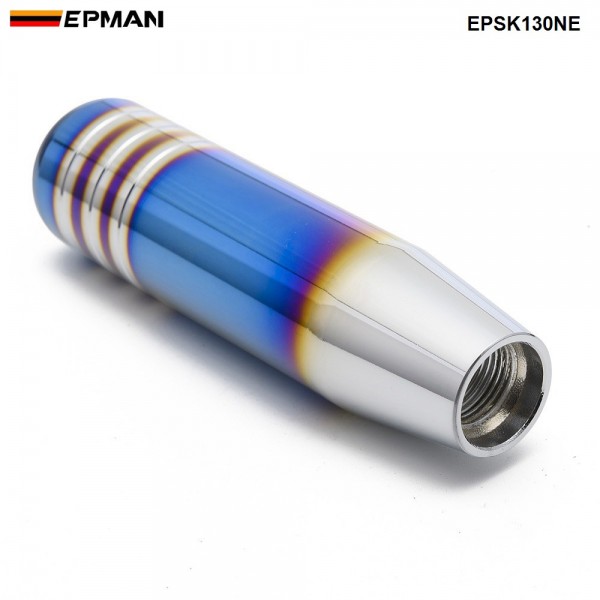 EPMAN Burnt Blue Style 13cm Aluminum Gear Shift Knob Shifter Lever Head for Universal Car EPSK130NE