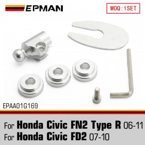 EPMAN Billet Aluminum Short Shift Adapter Quick Shifter Adaptor Set Kit For Honda Civic Type R FD2 06-11 EPAA01G169