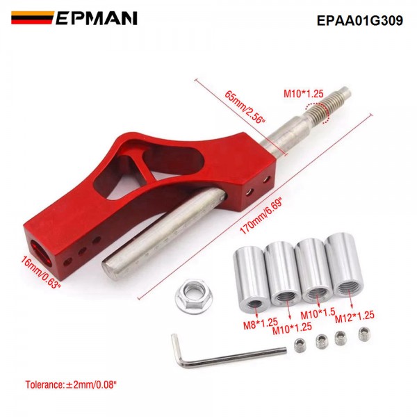 EPMAN Universal Aluminium Adjustable Gear Shift Knob Extender Height Lever Extension Car Gear Shifter Extender With Adapters EPAA01G309 EPMAN Universal Aluminium Adjustable Gear Shift Knob Extender Height Lever Extension Car Gear Shifter Extender With Adapters EPAA01G309