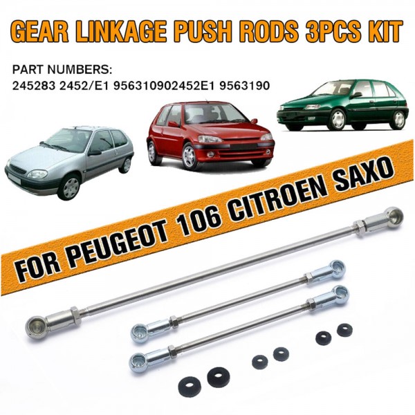 EPMAN 245283 2452/e1 Gear Linkage Push Rods 3pcs Kit Seal For Peugeot 106 For Citroen Saxo EPAA01G84