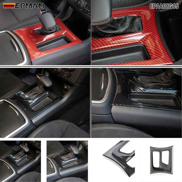 TANSKY 30PCS/CARTON Carbon Fiber Central Control Gear Shift Panel Trim Fit for Dodge Charger 2015+ EPAA08G15
