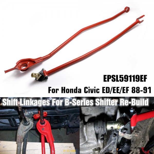 EPMAN Mounts Gear Shift Linkage Kit for EF 88-91 Civic/ CRX ED/EE/EF B16 B17 B18 with B-Series Engine EPSL59119EF EPMAN Mounts Gear Shift Linkage Kit for EF 88-91 Civic/ CRX ED/EE/EF B16 B17 B18 with B-Series Engine EPSL59119EF