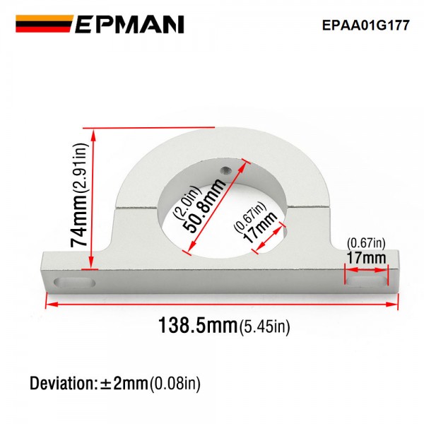 EPMAN Aluminum Universal Steering Column Mount Polished Keyed No Drop Mount for Aftermarket Columns Ididit Flaming River EPAA01G177