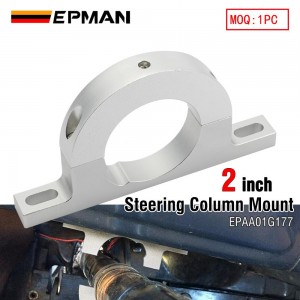 EPMAN Aluminum Universal Steering Column Polished Keyed Column Mount Keyed No Drop Mount for Aftermarket Columns Ididit Flaming River EPAA01G177