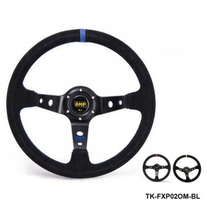 Sport Racing Steering Wheel Race Suede Leather 350mm Modified Auto Racing steering wheel TK-FXP02OM Sport Racing Steering Wheel Race Suede Leather 350mm Modified Auto Racing steering wheel TK-FXP02OM