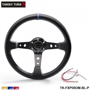 350mm/3inch Deep Dish PVC Sport Racing Steering Wheel + Horn Button 350MM Modified Auto Racing steering wheel TK-FXP05OM-P 350mm/3inch Deep Dish PVC Sport Racing Steering Wheel + Horn Button 350MM Modified Auto Racing steering wheel TK-FXP05OM-P