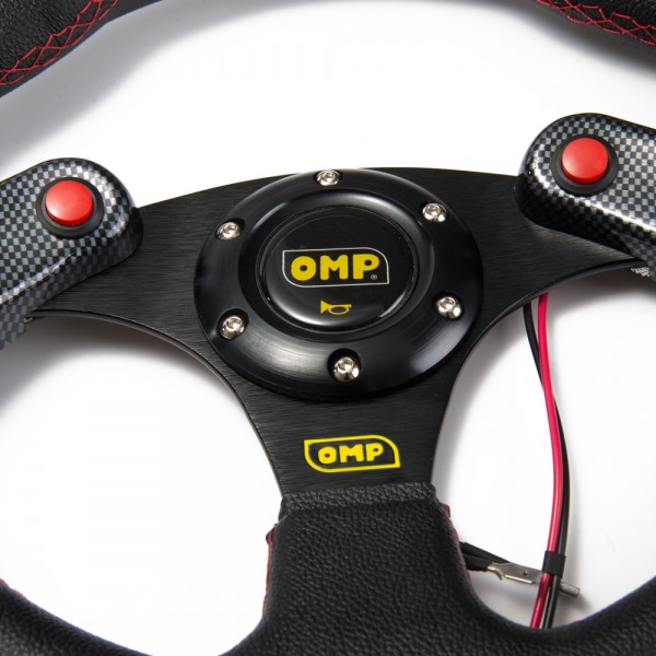 Universal 320mm PVC Car Racing Steering Wheel Carbon Firbre + Horn Button TK-FXP06OM-P