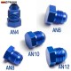TANSKY 10PCS/LOT 4AN 6AN 8AN 10AN 12AN Male Flare Blanking Plug Fitting Adapter Hex Aluminum Blue