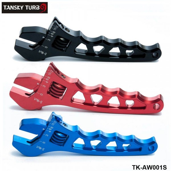 TANSKY 3AN-12AN Adjustable AN Wrench Hose Fitting Tool Aluminum Anodized Spanner TK-AW001S