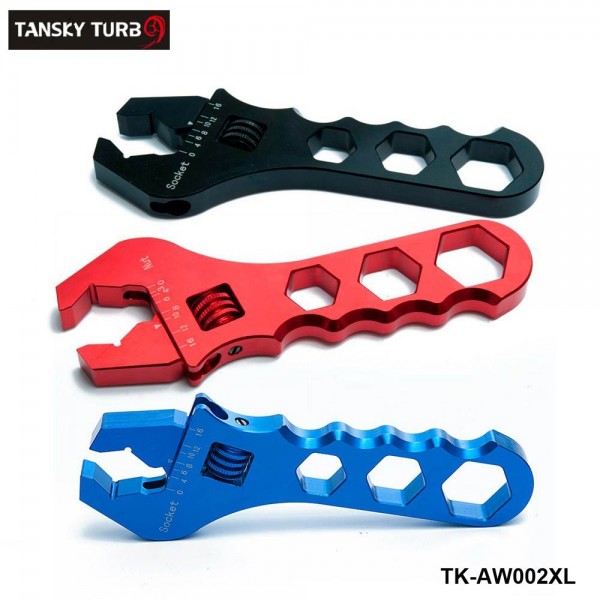 TANSKY - Adjustable AN Wrench Hose Fitting Tool Aluminum Anodized Spanner AN3-AN16 TK-AW002XL