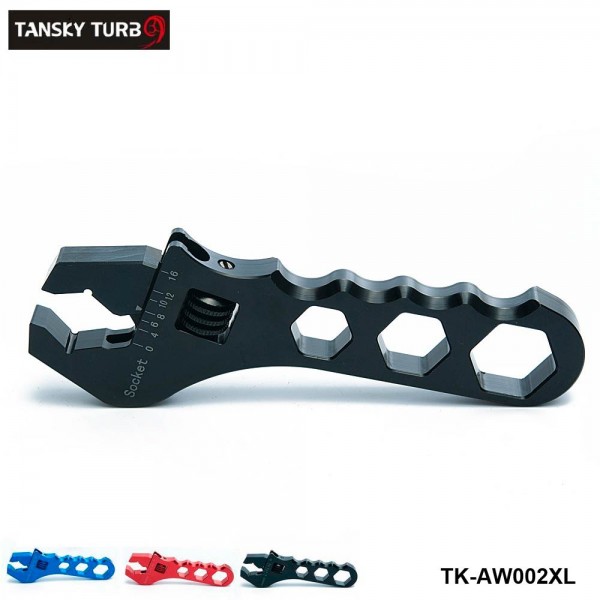 TANSKY Adjustable AN Wrench Hose Fitting Tool Aluminum Anodized Spanner AN3-AN16 TK-AW002XL