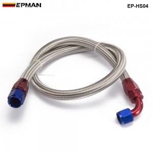 AN8-0A / AN8-90A Universal fuel / Oil hose Kit Stainless Steel Braided hose 1meter w/ fitting EP-HS04