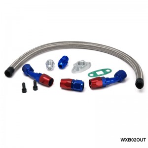 TANSKY - TURBO OIL DRAIN RETURN LINE KIT+10AN FITTING FOR TURBOCHARGER T3/T4 GT45 T04 TK-WXB02OUT