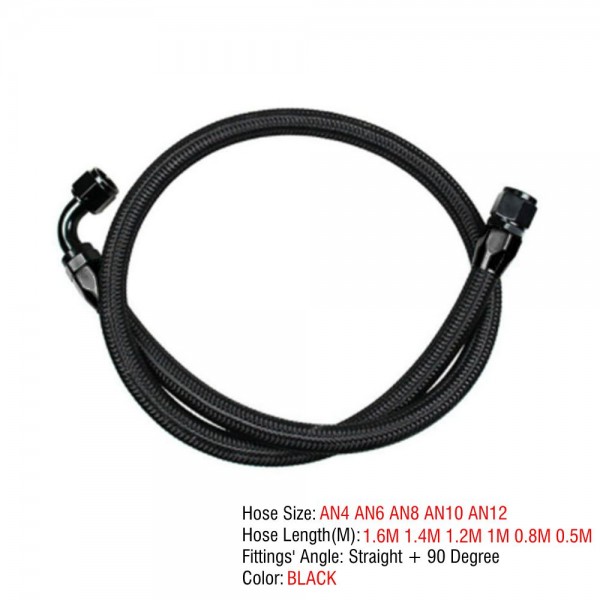 EPMAN 10PCS/LOT 55" 8AN Stainless Steel Braided Oil/Fuel Line w/ Fitting Hose End Adapter EPMAN 10PCS/LOT 55" 8AN Stainless Steel Braided Oil/Fuel Line w/ Fitting Hose End Adapter