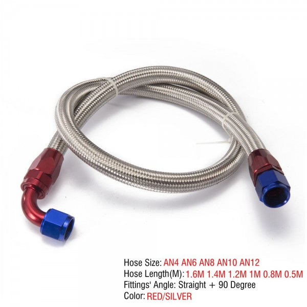 EPMAN 10PCS/LOT 55" 8AN Stainless Steel Braided Oil/Fuel Line w/ Fitting Hose End Adapter EPMAN 10PCS/LOT 55" 8AN Stainless Steel Braided Oil/Fuel Line w/ Fitting Hose End Adapter
