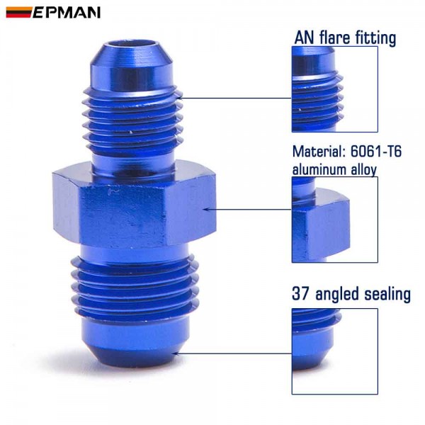 TANSKY 10PCS/LOT 4AN 6NA 8AN 10AN Male to AN4 AN6 AN8 AN10 Male Flare Coupler Union Straight Fuel Hose Adapter Fitting Blue TANSKY 10PCS/LOT 4AN 6NA 8AN 10AN Male to AN4 AN6 AN8 AN10 Male Flare Coupler Union Straight Fuel Hose Adapter Fitting Blue