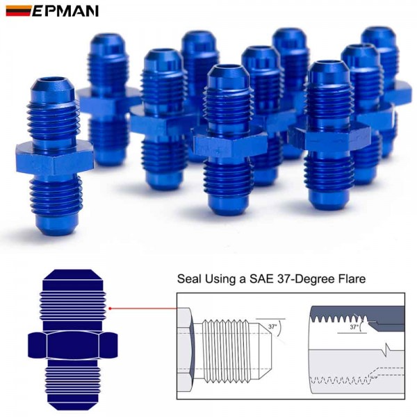 TANSKY 10PCS/LOT 4AN 6NA 8AN 10AN Male to AN4 AN6 AN8 AN10 Male Flare Coupler Union Straight Fuel Hose Adapter Fitting Blue TANSKY 10PCS/LOT 4AN 6NA 8AN 10AN Male to AN4 AN6 AN8 AN10 Male Flare Coupler Union Straight Fuel Hose Adapter Fitting Blue
