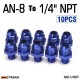 AN8 To 1/4NPT +$1.00