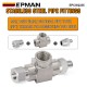 EPMAN 1/8 NPT Female Pipe T Tee Fitting 3 Way SS304 Fitting For Fluid Transfer, Vacuum Line, Fuel Pump, Oil Cooler etc. EPCGQ235