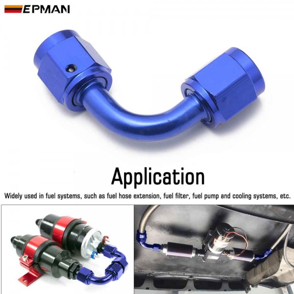 EPMAN 10PCS AN4 AN6 AN8 AN10 90 Degree 45 Degree Swivel Female To Female Flare Union Adapter Fitting Oil Fuel EPMAN 10PCS AN4 AN6 AN8 AN10 90 Degree 45 Degree Swivel Female To Female Flare Union Adapter Fitting Oil Fuel